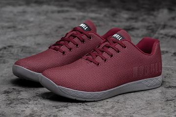 Dark / Red Nobull Cabernet Grey Men's Trainers | CA O1211K